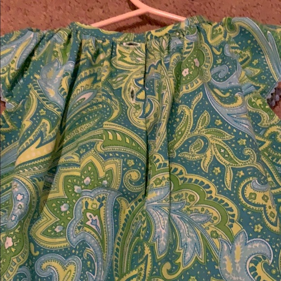 Green and blue smocked dress - Picture 4 of 4